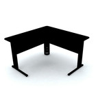 Mesa Em L P/ Escritório 150x150 Pandin Maxxi - Preta
