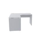 Mesa Em L P/ Escritório 155x155 Pandin P25 - Cinza