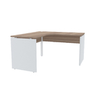 Mesa Em L P/ Escritório 155x155 Pandin P25 - Naturalle/branco