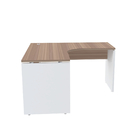 Mesa Em L P/ Escritório 155x155 Pandin P25 - Naturalle/branco