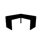 Mesa Em L P/ Escritório 155x155 Pandin P25 - Preto