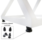 Mesa Em Madeira C/ Base De Metalon + 4 Banquetas De Metalon/m