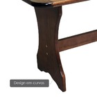 Mesa Em Madeira Maciça 140 Hannover  E Acabamento Em Pu Casta