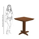 Mesa Em Madeira Maciça 70x70cm Floripa  Imbuia