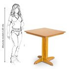 Mesa Em Madeira Maciça 70x70cm Floripa  Natural
