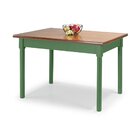 Mesa Em Madeira Maciça Retangular 4 Lugares Verde
