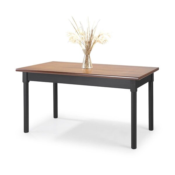 Mesa Em Madeira Maciça Retangular 6 Lugares Preto