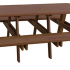 Mesa Em Madeira Plástica Para Piquenique Jardim Ecológica