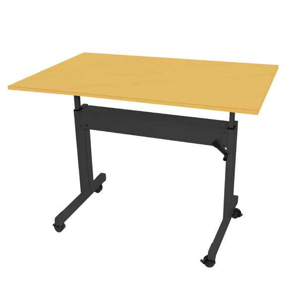 Mesa Ergonômica Com Regulagem De Altura Tampo Amarelo Ocre So