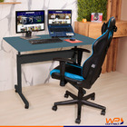 Mesa Ergonômica Com Regulagem De Altura Tampo Azul Secreto -