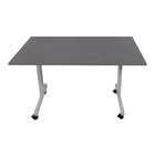 Mesa Ergonômica Com Regulagem De Altura Tampo Imita Couro - W