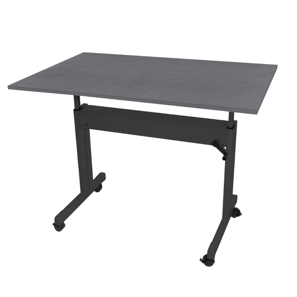 Mesa Ergonômica Com Regulagem De Altura Tampo Imita Couro - W