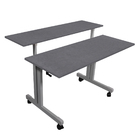 Mesa Ergonômica Dupla Com Regulagem De Altura Tampo Búfalo Im