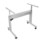 Mesa Ergonômica Regulável Tampo Único Ripado Com Rodinhas - W