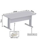 Mesa Escritório 1,50×0,60m – S/ Gavetas – New City – Cinza/ci