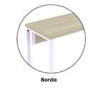 Mesa Escritório 1500x600x750mm M150/60pe40tub Castanheira Nat