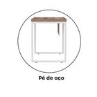 Mesa Escritório 1700x700x750 M170/70pe40tub Walnut/branco