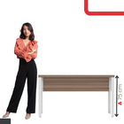 Mesa Escritório 1700x700x750 M170/70pe40tub Walnut/branco