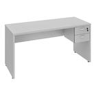 Mesa Escritório 2 Gavetas 120cm Multimóveis Cr25186 Cinza