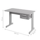 Mesa Escritório Atlanta Cinza