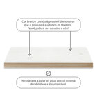 Mesa Escritório Branco Madeirado Retro 2 Gavetas 1 Nicho Noah