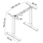 Mesa Escritório Com Regulagem De Altura Elétrica Misch Sem Ta