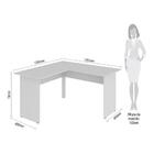 Mesa Escritório De Canto 135x135cm Multimóveis Cr25173 Cinza