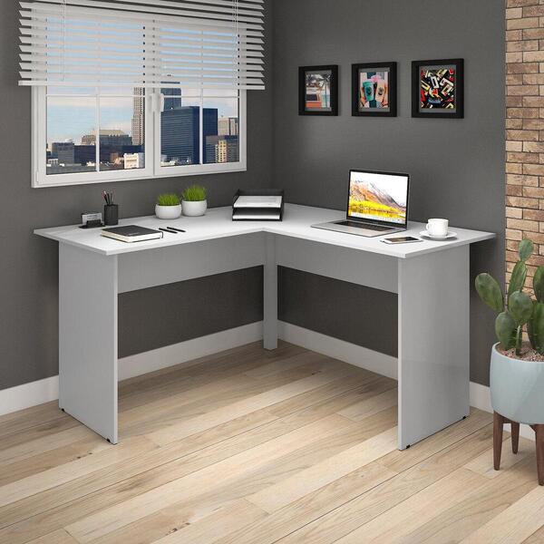 Mesa Escritório De Canto 135x135cm Multimóveis Cr25173 Cinza