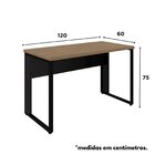 Mesa Escritório Diretor 120cm Tampo Com Pé Quadro Amadeirado