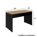 Mesa Escritório Diretor 120x60cm Tampo Com 30mm Pé Painel Ama