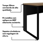 Mesa Escritório Diretor 120x60cm Tampo Com 30mm Pé Quadro Ama