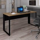 Mesa Escritório Diretor 150cm Tampo Pé Quadro Amadeirado Clar