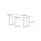 Mesa Escritório Diretor 150cm X 60cm Tampo 40mm Preto/marrom