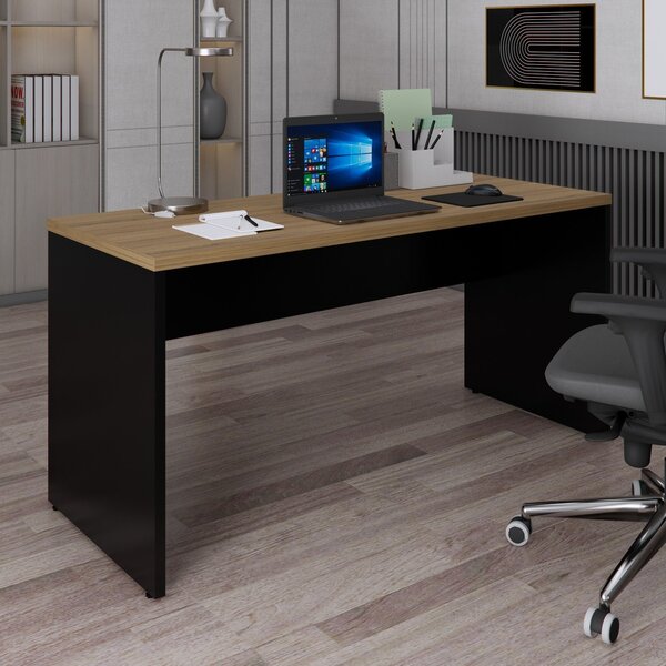 Mesa Escritório Diretor 150x60cm Tampo Com 30mm Pé Painel Ama