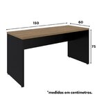 Mesa Escritório Diretor 150x60cm Tampo Com 30mm Pé Painel Ama