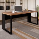 Mesa Escritório Diretor 170cm X 70cm Tampo 40mm Preto/marrom