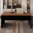Mesa Escritório Diretor 170x70cm Marrom/preto