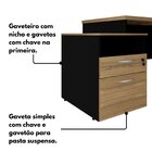 Mesa Escritório Diretor 172x65cm Tampo Com 30mm Com 2 Gavetas