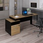 Mesa Escritório Diretor 172x65cm Tampo Com 30mm Com 2 Gavetas