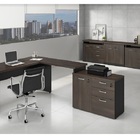 Mesa Escritório em L 1,35 c/ Balcão 01 Porta e 03 Gavetas Web