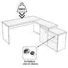 Mesa Escritório Em "l" - 1,50x1,50m (extensível) - Com Armári