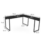 Mesa Escritório Em L  150cm  Martinucci Iron Irml1515ppp Home