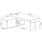 Mesa Escritório Em L Caixa Com Tomada Atria Executiva 200x183
