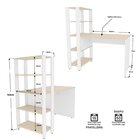 Mesa Escritório Escrivaninha 1,20m Com Prateleiras Carvalho /