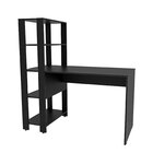 Mesa Escritório Escrivaninha 1,20m Com Prateleiras Preto