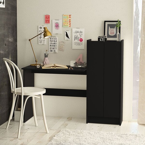 Mesa Escritório Escrivaninha 128cm Manaus 2 Portas 2 Pratelei