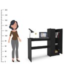 Mesa Escritório Escrivaninha 128cm Manaus 2 Portas 2 Pratelei