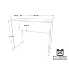 Mesa Escritório Escrivaninha Estudo Office Notebook 90cm - Br