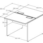 Mesa Escritório Estação Trabalho Plataforma Dupla Pé Painel 9