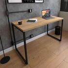 Mesa Escritório Estilo Industrial 1,20 Natura Com Preto